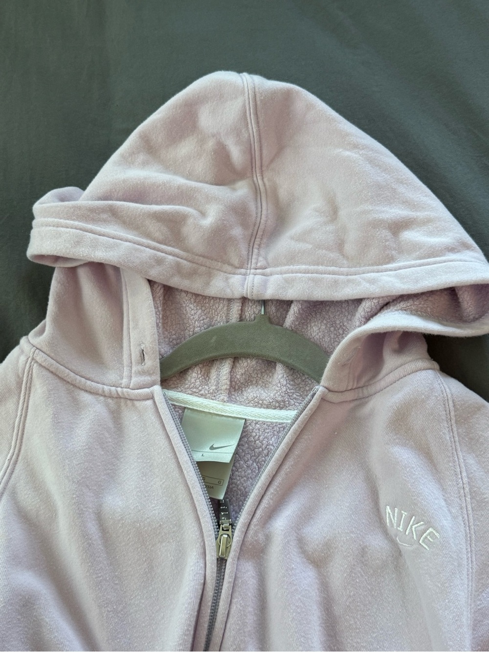 Nike Women's Light Pink Full-Zip Hooded Jacket - Picture 6 of 6